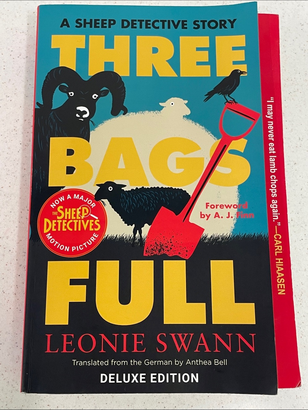 Paperback “Three Bags Full” by Leonie Swann - inspired “The Sheep Detectives”